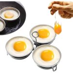 Pocheuse  ?ufs en acier inoxydable, fabricant d'?ufs pochs parfaits, anneaux de cuiseur  ?ufs ronds ...