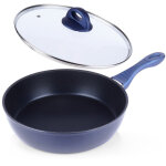 Po�le antiadh�sive diamond avec couvercle en verre diamant 28 cm