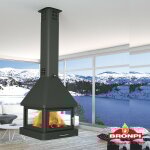 Poêle à bois cabimas ii 4 faces vitrées 16 kw Poêle à bois cabimas ii 4 faces vitrées 16 kw