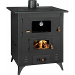 Prity - pole  bois en fonte avec four et plaques de cuisson fr 14 kw