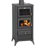 Poele a' bois avec four fime 12 / 16 kw en acier noir mat de forte e'paisseur avec vitre ce'ramique 49x46x103 ... Poele a' bois avec four fime 12 / 16 kw en acier noir mat de forte e'paisseur avec vitre ce'ramique 49x46x103 ...