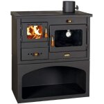 Capaldo - poele a' bois avec four mode'le prity en acier e'maille' noir 14 kw 305 mc