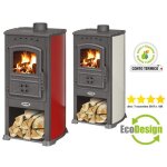 Po�le � bois koral rouge ? 8 kw ? k - line ? design compact pour espaces jusqu'� 160 m�