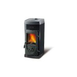 Poele a' bois la nordica extraflame super junior avec habillage en acier e'maille' noir 5 kw 143 m chauffable ...