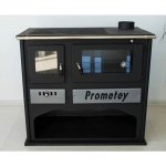 Prometey - po�le � bois. puissance de chauffage de 1 kw. po�le � combustible solide avec four. mod�le ...