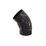 Coude de pole vitrifi noir 45 100 mm