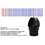 Po�le extracteur vitrifi� noir 850� de 150