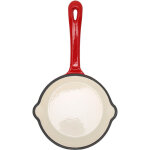 Po�le � frire en fonte �maill�e, rev�tement antiadh�sif double couche, manche long, durable pour cuisine ...