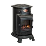 Pole  gaz fonte vritable 3, 4kw noir effet feu provence universal