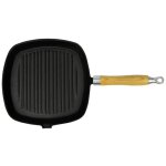 Pole de grill fonte avec poigne en bois 20 x 20 cm vidaxl