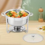 Po�le � manger circulaire de grande capacit� de 8, 5 l, assiette � manger multifonction en acier inoxydable ...