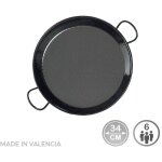 Po�le � paella �maill�e pour plaque � induction et vitroc�ramique �34cm (6 personnes). vaello