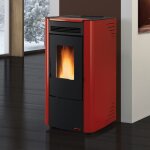 Poele a' pellets ventile' la nordica extraflame ketty evo 2. 0 bordeaux 7, 4 kw pour 186 m habillage ...
