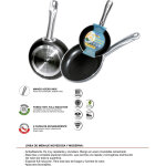 Po�le pleine induction talox en aluminium press� avec manche en inox �18cm