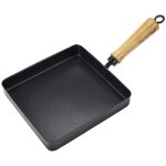 Pole  ?ufs en acier carbone compatible toutes plaques de cuisson 39 x 20 cm noir trendyflair