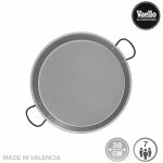 Po�le � paella en acier poli pour induction et vitroc�ramique �36cm (7 personnes). vaello