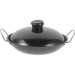 Pole wok en acier inoxydable avec couvercle et poignes