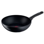 Poêle wok tefal black stone 28 cm - résistante et antiadhésive Poêle wok tefal black stone 28 cm - résistante et antiadhésive