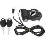 Poign�e d'acc�l�rateur v�lo �lectrique 4 led, antivol et r�glage vitesse, compatible 48v interface sm ...