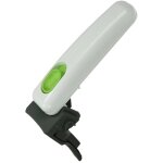 Poign�e blanche + bouton vert + vis