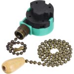 Poign�e cha�ne interrupteur 3 vitesses 4 fil remplacement ze - 268s6 avec rallonge cha�ne pour plafond ...