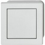 Poigne coquille carre  encastrer et visser avec clapet  pression pour ouvrir en plastique gris aspect ...