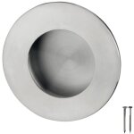 Poignée coquille ronde Ø60mm à encastrer intégration invisible pour portes coulissantes en acier inoxydable ... Poignée coquille ronde Ø60mm à encastrer intégration invisible pour portes coulissantes en acier inoxydable ...