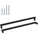 Poign�es de cuisine (1 pi�ce), poign�es de meuble en acier inoxydable noir de 320 mm - poign�es de tiroir ...