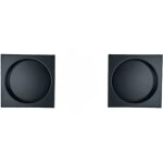 Poign�e cuvette encastr�e carr�e noire pour porte coulissante