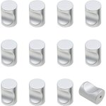 Poign�es cylindriques pour meubles, armoires, caves � vin, etc. - lot de 12, argent�es, 20 x 25 mm