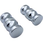 Poign�e de douche , 2 paires de poign�es de porte en verre chrom� rond, poign�e de tirage, pi�ces de ...