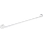 Poigne de douche en acier blanc 90 cm barre d'appui douche personnes gees