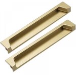 Poigne encastrable pour porte coulissante, lot de 2 caches boutons de tiroir en alliage de zinc pour ...