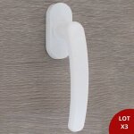 Secury - t - poigne de fentre oscillo - battante pvc laqu blanc ral 9016