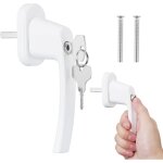 Poign�e de fen�tre avec verrou 35 mm poign�e s�curis�e avec cl� pour fen�tres, protection enfant, aluminium ...