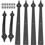 Poign�e de garage de style am�ricain en acier au carbone fer forg� d�coration de porte de garage quincaillerie ...