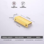 Poign�e invisible dor�e, 10 pi�ce poign�e dor�e poign�e de meuble dor�e poignee de meuble invisible entraxe ...