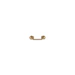 Poign�e laiton sur rosace - hauteur : 45 mm - entraxe : 100 mm - d�cor : poli - largeur : 128 mm dubois ...