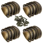 Poign�e de meuble - 20 poign�e de coquille vintage pour tiroir armoire meuble cuisine, fer incurv� bouton ...