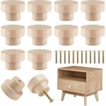 Poign�e meuble bois 12 pi�ces, bouton de meuble 30 x 25 mm ronde en boutons de porte pour cuisine bouton ...