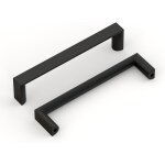 Poign�es de meubles de cuisine, lot de 10, noires, entraxe de 128 mm, pour meubles de cuisine, poign�es ...