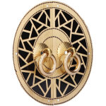 Poign�e de meuble en laiton antique, bouton rond de biblioth�que � carreaux pour porte et fen�tre de ...