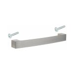 Poign�e de meuble m�tal finition imitation inox 146mm entraxe 128mm hauteur 28mm avec vis tiroir armoire ...