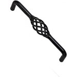 Poigne de meuble  poigne torsade pour cage  oiseaux, entraxe de 160 mm (noir)