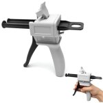 Poign�e pour pistolet � colle �poxy 50 ml, adh�sif m�lang�, doseur d'adh�sif ratio 1:1 / 2:1, pistolet ...