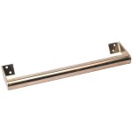 Poign�e porte battante tubulaire hauteur 300 mm � 25 mm finition laiton poli - international glace system ...
