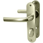 Poignées porte blindée aluminium ensemble osmose bricard condamnation bouton salle de bain 190 mm Poignées porte blindée aluminium ensemble osmose bricard condamnation bouton salle de bain 190 mm