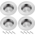 Poignee porte coulissante encastr�es en acier 304 inoxydable poign�es rondes � rainures invisibles pour ...