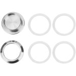 Poign�e de porte coulissante ronde en acier inoxydable bross� bouton de porte dissimul� � double c�t� ...