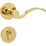 Poignee de porte cuill�re �paisseur de porte 35 - 55 mm 1 kit poign�e laiton antique poli porte de chambre ...